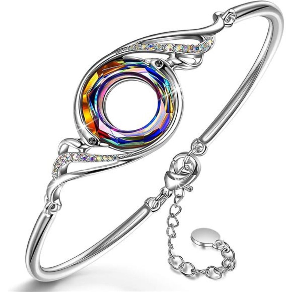 Phoenix Bracelet Women Crystal Bangle Adjustable Jewelry Gift for Her Lucky
